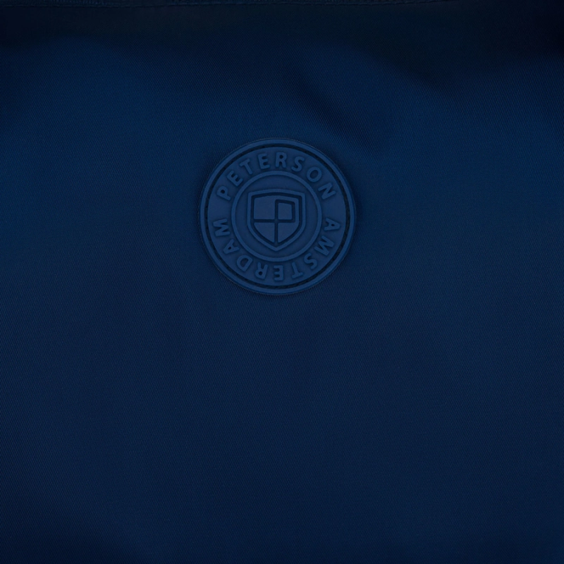 Sportowa torba treningowa z poliestru w granatowym kolorze, jednokomorowa - Peterson