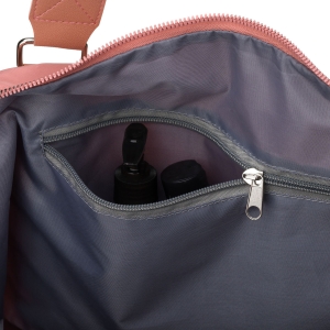 Różowa torba treningowa z poliestru, jednokomorowa i zamykana suwakiem - Peterson