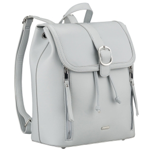 Plecak damski Rovicky szary – pojemny model miejski ze skóry ekologicznej