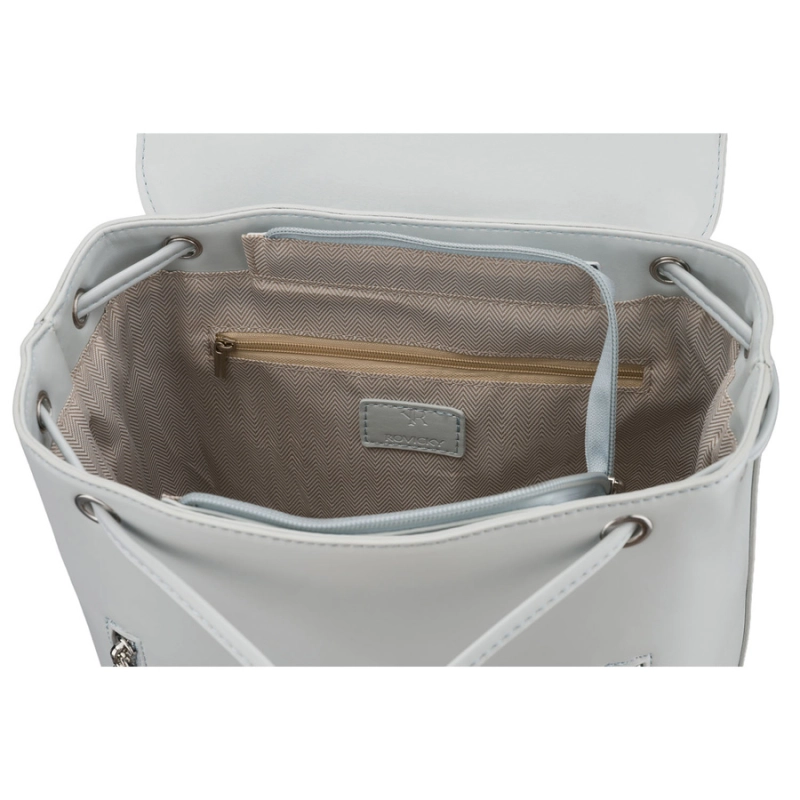 Wnętrze plecaka damskiego Rovicky – pojemna komora i kieszenie