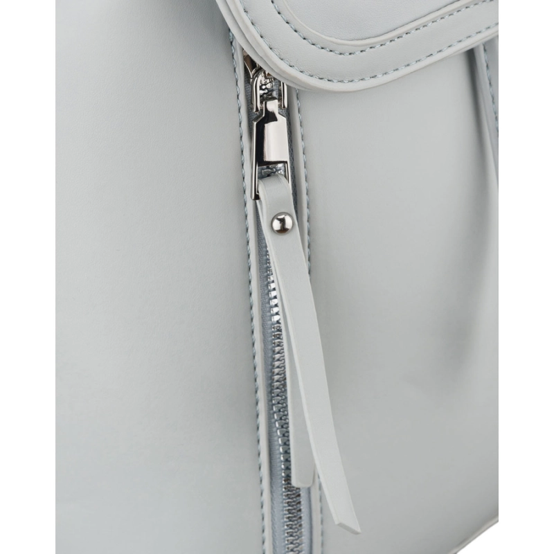 Szary plecak damski Rovicky – kieszenie zewnętrzne na suwak