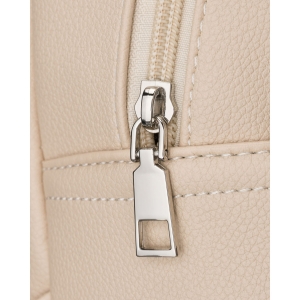 Miejski plecak damski ze skóry ekologicznej w ciemnobeżowym kolorze - Rovicky