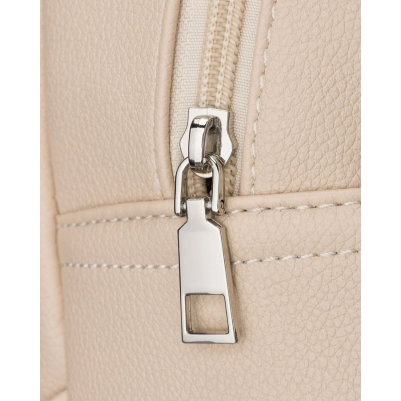 Miejski plecak damski ze skóry ekologicznej w ciemnobeżowym kolorze - Rovicky