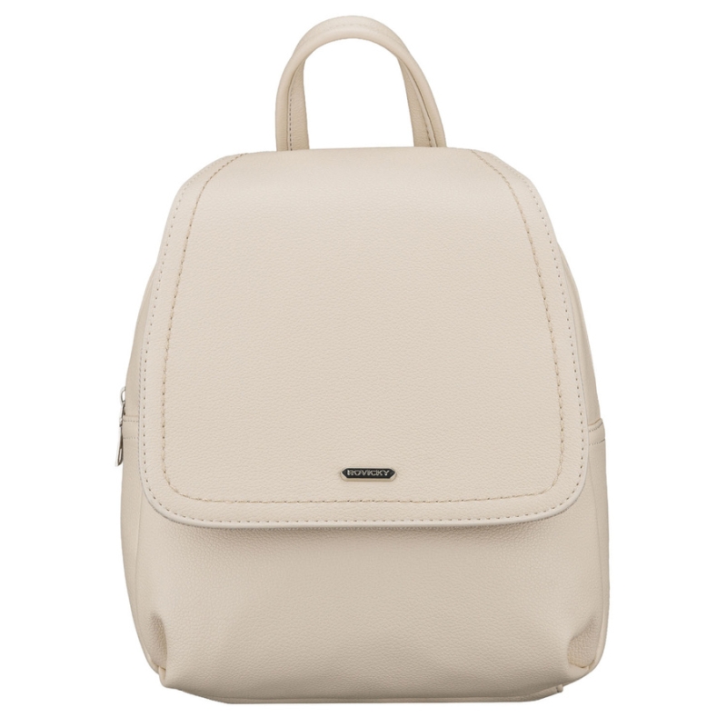 Plecak damski Rovicky z ekoskóry – klapka z magnetycznym zapięciem
