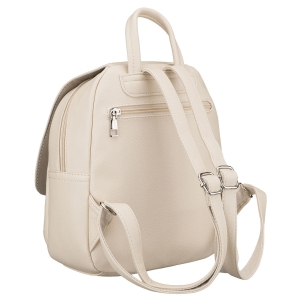 Stylowy plecak damski jasnobeżowy – widok z boku