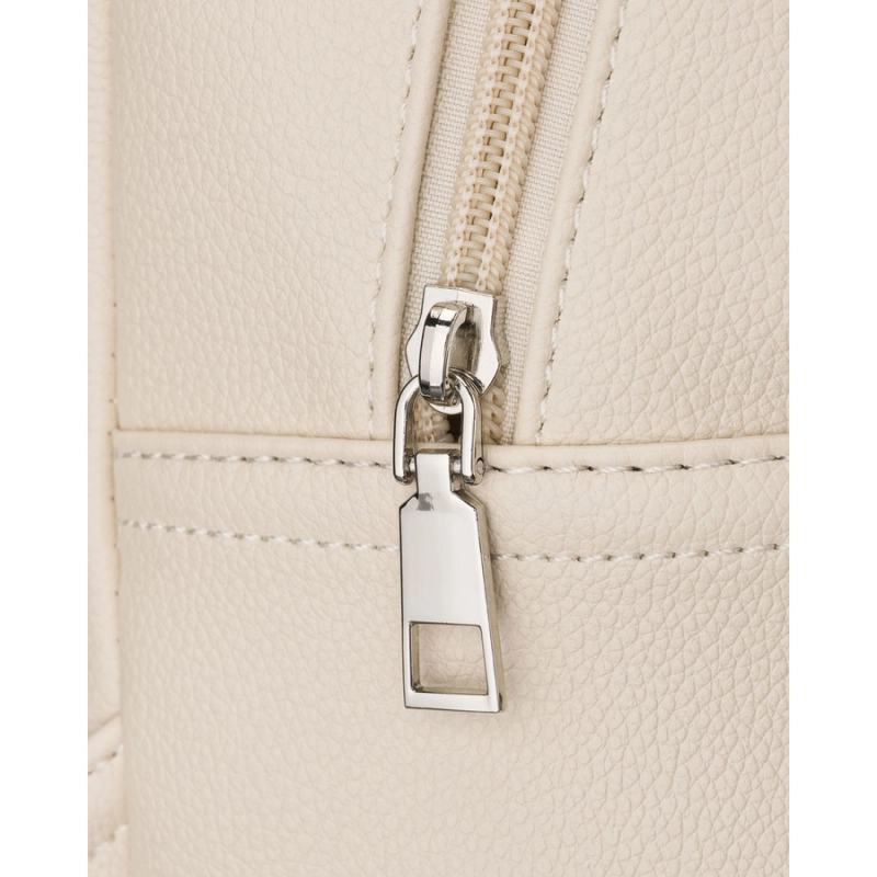 Miejski plecak damski ze skóry ekologicznej w jasnobeżowym kolorze - Rovicky