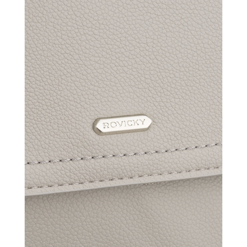 Miejski plecak damski Rovicky w kolorze szarym – klapka z magnesem