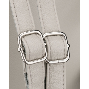 Szary, miejski plecak damski ze skóry ekologicznej - Rovicky