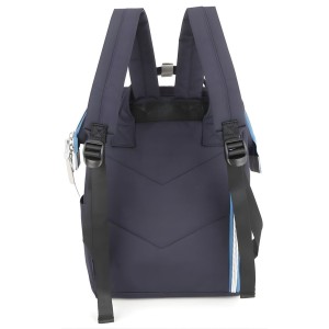 Pojemny, granatowy plecak na laptopa z portem USB - Himawari