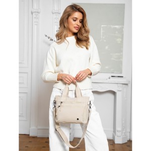 Beżowa shopperka Peterson w stylizacji miejskiej – lekka torebka damska | dostępna od ręki niua.pl