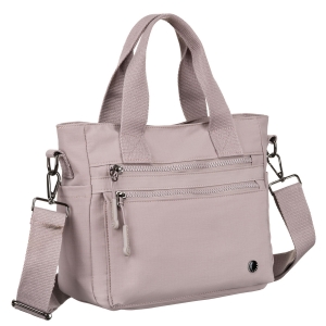 Lila shopperka damska Peterson z kieszeniami na suwak i regulowanym paskiem – niua.pl – wysyłka 24h, darmowa dostawa od 69 zł