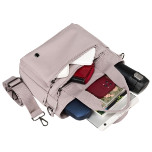 Torebka damska lila typu shopper Peterson z dopinanym paskiem – niua.pl – darmowa dostawa od 69 zł