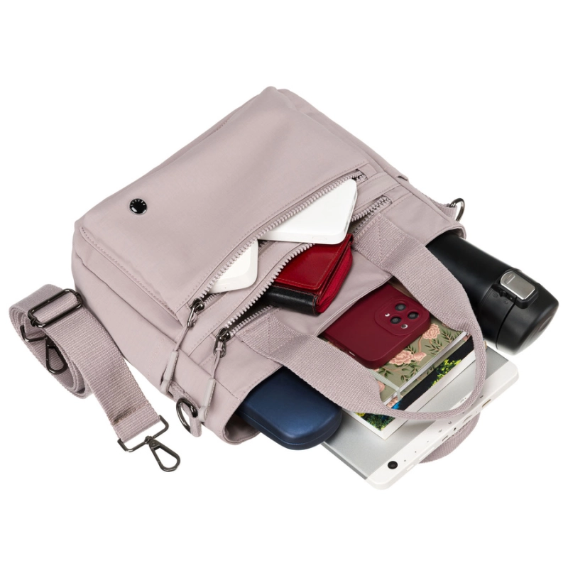 Torebka damska lila typu shopper Peterson z dopinanym paskiem – niua.pl – darmowa dostawa od 69 zł