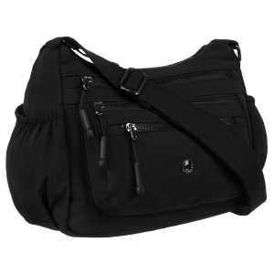 czarna listonoszka damska Peterson 6 kieszeni