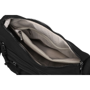 wnętrze czarnej torebki Peterson jednokomorowej