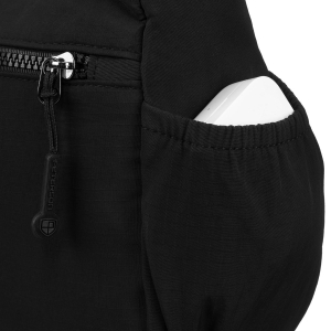 Jednokomorowa torebka damska z poliestru w czarnym kolorze - Peterson