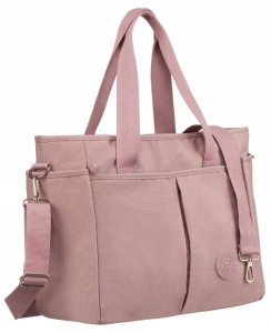 liliowy shopper damski Peterson nylon A4