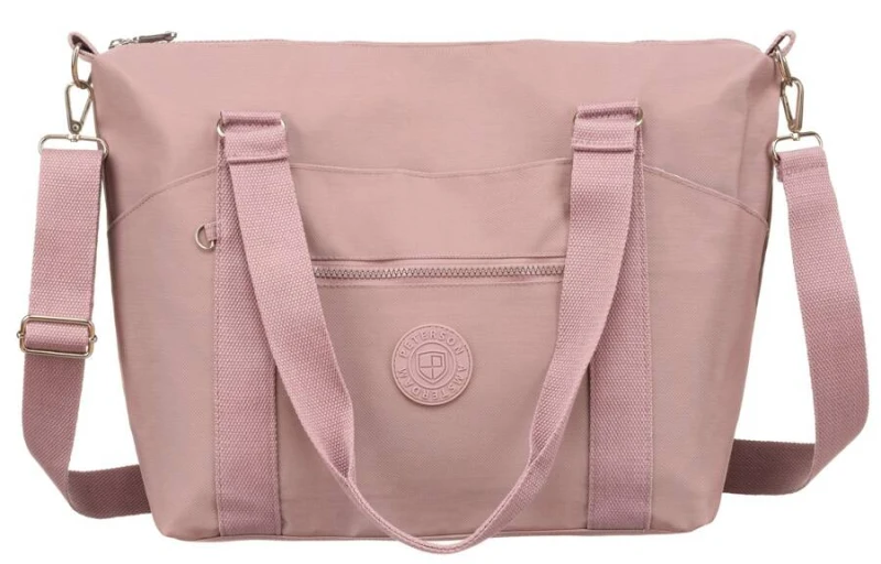 Duży shopper damski z tkaniny nylonowej - Peterson