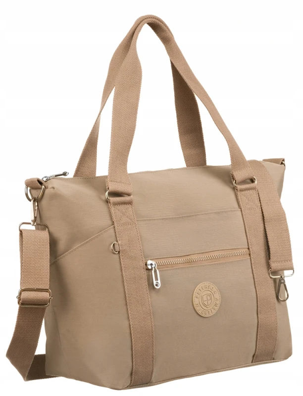 Beżowy shopper damski A4 Peterson