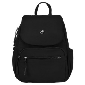 Plecak damski z poliestru w modnym, czarnym kolorze - Peterson