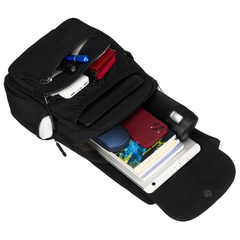 wnętrze plecaka damskiego organizer