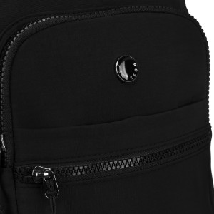 Miejski plecak damski z poliestru w modnym, czarnym kolorze - Peterson