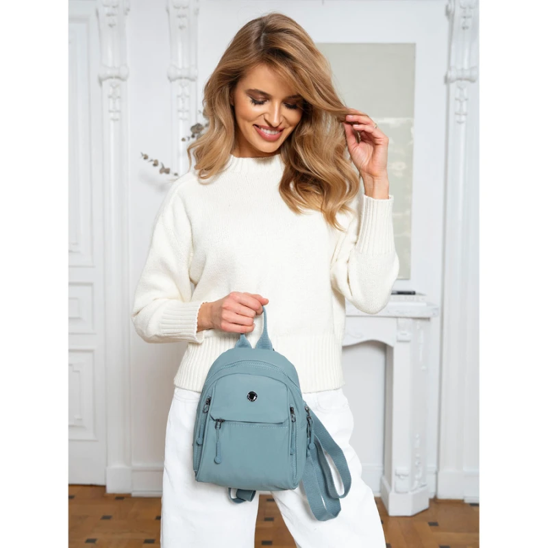 plecak Peterson damski niebieski widok przód