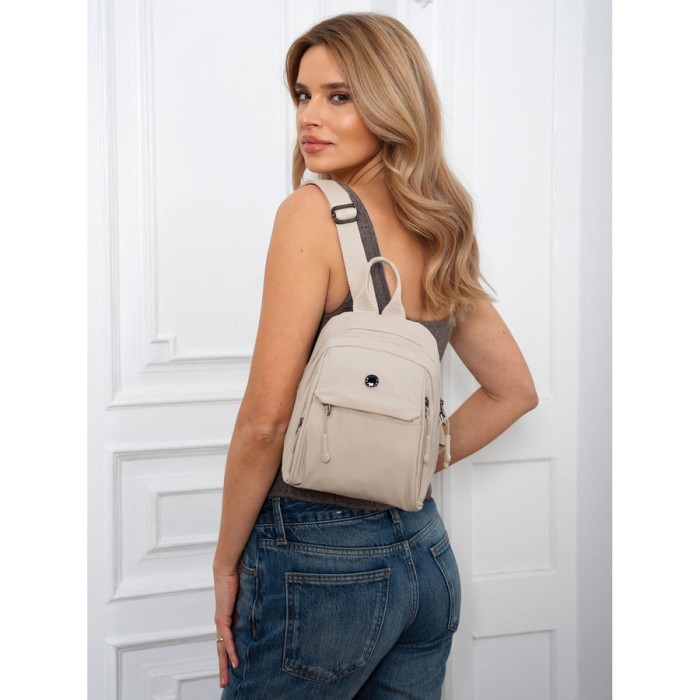 plecak damski Peterson beżowy z kieszeniami