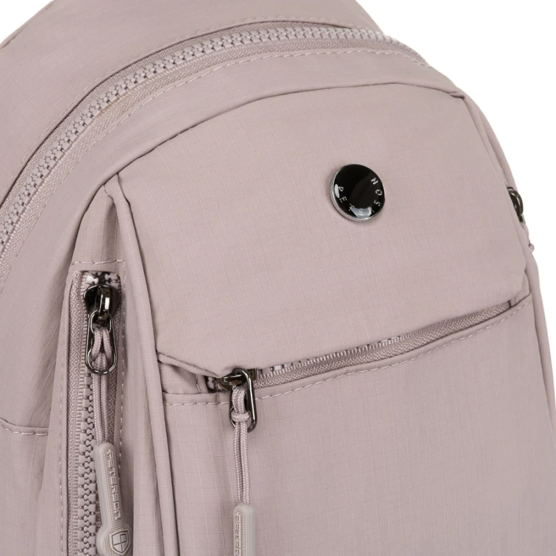 Miejski plecak damski z poliestru w modnym kolorze lila - Peterson