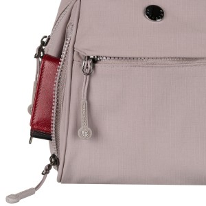 Miejski plecak damski z poliestru w modnym kolorze lila - Peterson