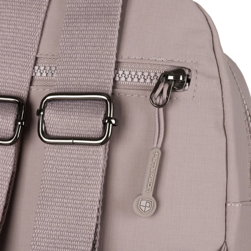 Miejski plecak damski z poliestru w modnym kolorze lila - Peterson