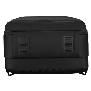 Podróżny, czarny plecak wykonany z poliestru, zawieszony na regulowanych szelkach - Peterson