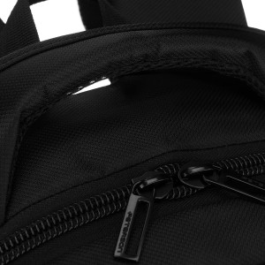 Plecak szkolny z poliestru w czarnym kolorze z portem USB - Peterson