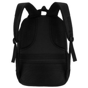 Plecak szkolny z poliestru w czarnym kolorze z portem USB - Peterson