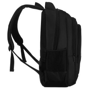 Plecak szkolny z poliestru w czarnym kolorze z portem USB - Peterson