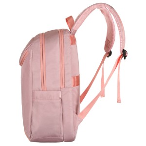 Różowy, miejski i pojemny plecak z nylonu z przegrodą na laptopa - Peterson
