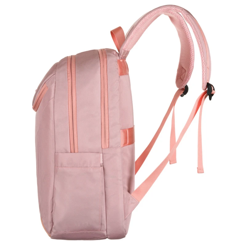 Różowy, miejski i pojemny plecak z nylonu z przegrodą na laptopa - Peterson