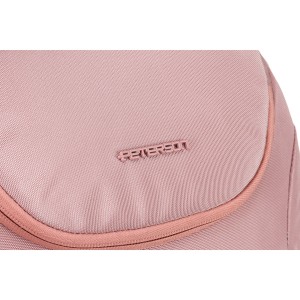 Różowy, miejski i pojemny plecak z nylonu z przegrodą na laptopa - Peterson