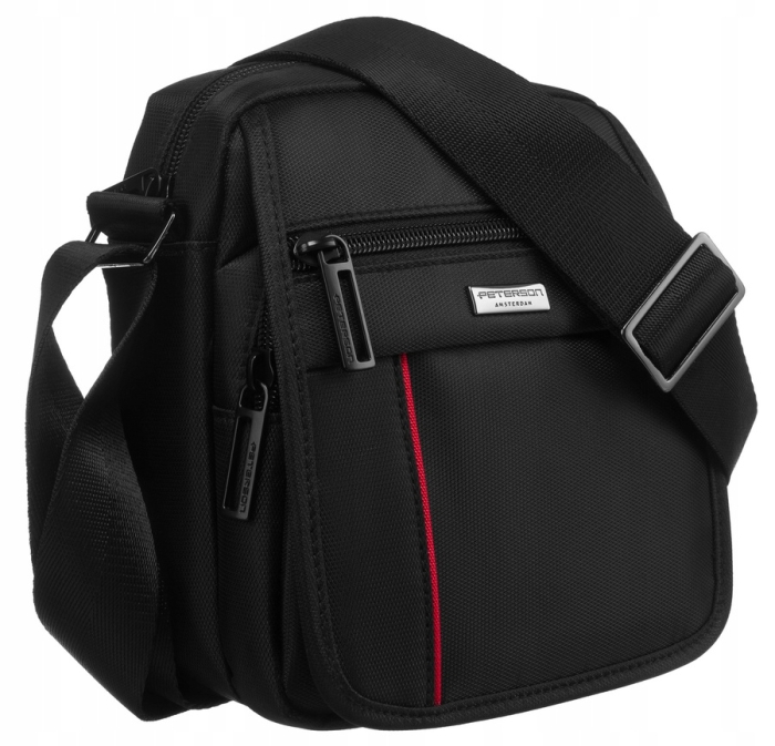 czarna torba męska Peterson na ramię crossbody
