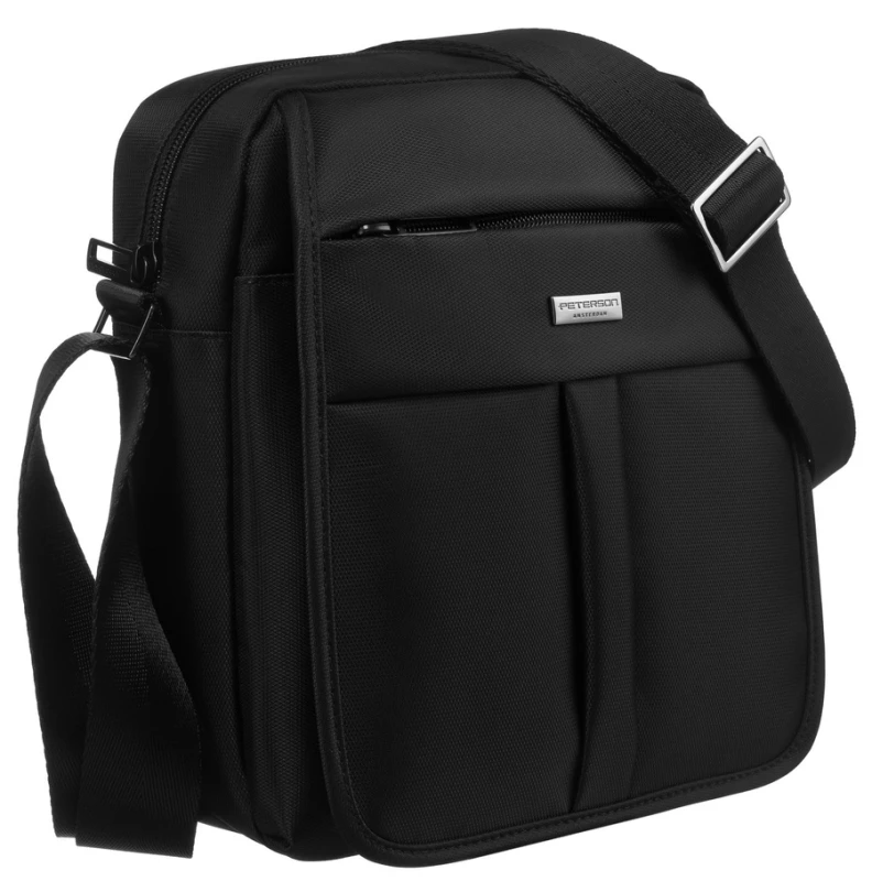 saszetka męska Peterson czarna torba na ramię