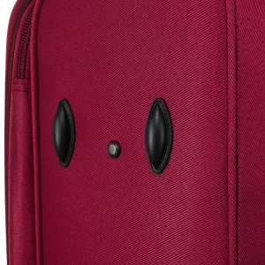 Duża walizka z wytrzymałej tkaniny poliestrowej w czerwono-niebieskim kolorze - Peterson