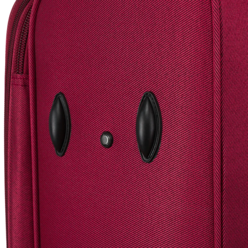 Duża walizka z wytrzymałej tkaniny poliestrowej w czerwono-niebieskim kolorze - Peterson