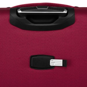 Duża walizka z wytrzymałej tkaniny poliestrowej w czerwono-niebieskim kolorze - Peterson