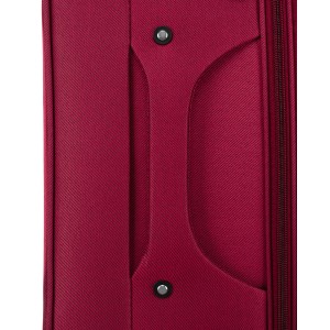 Duża walizka z wytrzymałej tkaniny poliestrowej w czerwono-niebieskim kolorze - Peterson