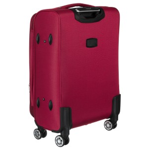 Duża walizka z wytrzymałej tkaniny poliestrowej w czerwono-niebieskim kolorze - Peterson