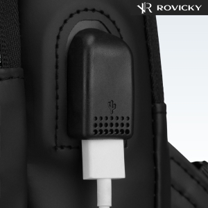 saszetka crossbody męska z USB Rovicky