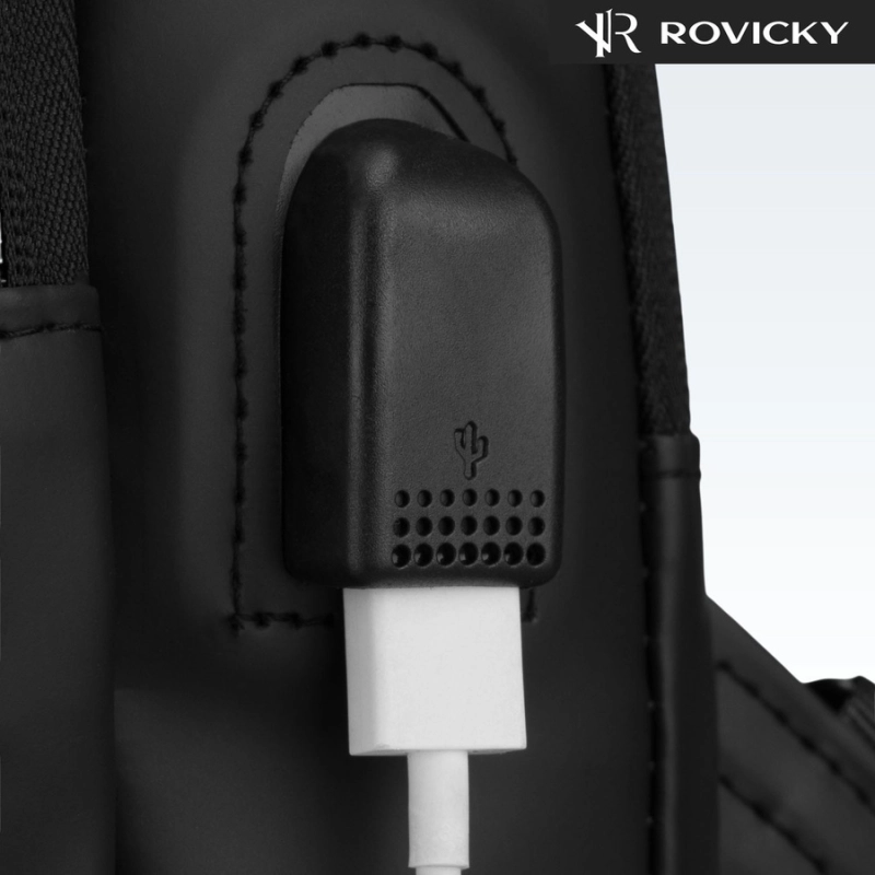 saszetka crossbody męska z USB Rovicky