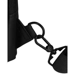 Czarna saszetka męska na ramię wykonana ze skóry ekologicznej - Rovicky