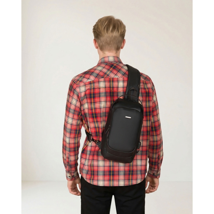 torba męska na ramię czarna Rovicky