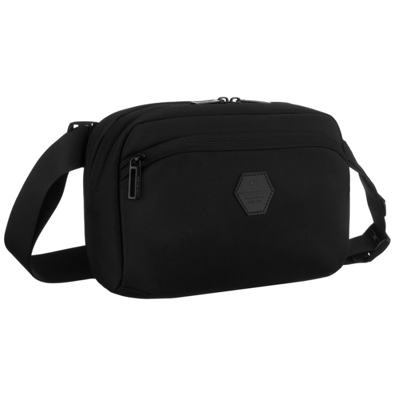 saszetka sportowa czarna Peterson nerka na ramię